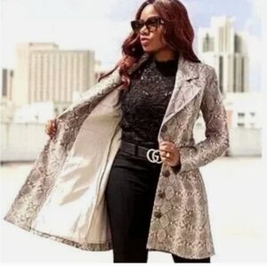 CAbi King Cobra Trench Coat, Size M, Style#4114